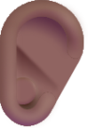 ear medium dark emoji