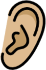 ear: medium-light skin tone emoji