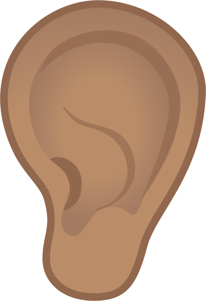 ear: medium skin tone emoji