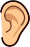 ear (plain) emoji