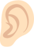 ear tone 1 emoji