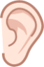 ear (white) emoji