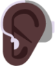 ear with hearing aid dark emoji