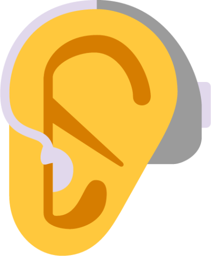 ear with hearing aid default emoji