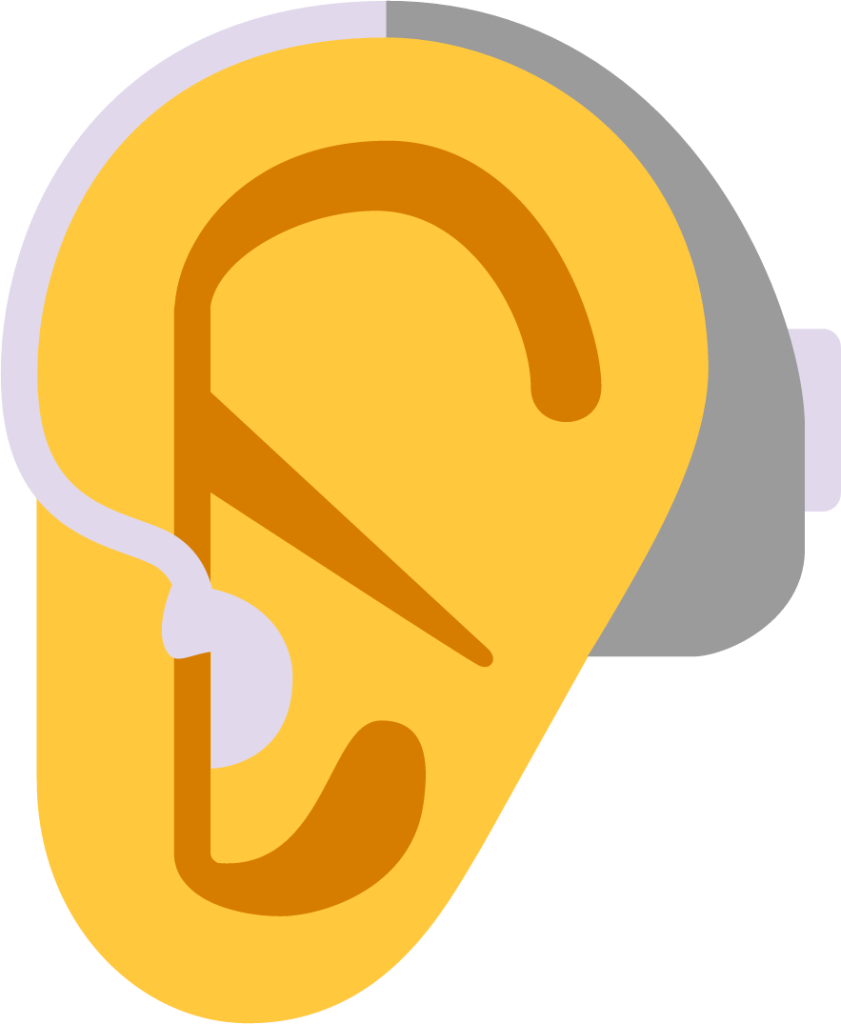 ear with hearing aid default emoji