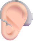 ear with hearing aid light emoji