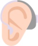 ear with hearing aid light emoji