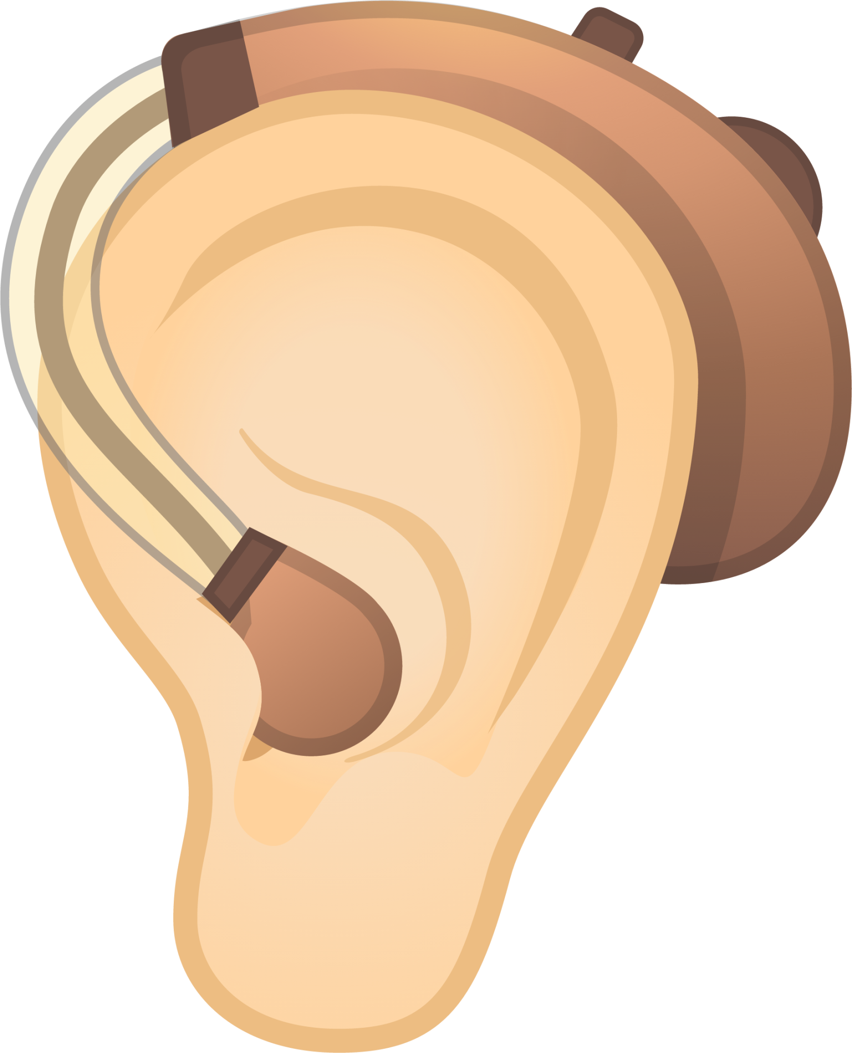 ear with hearing aid: light skin tone emoji