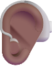 ear with hearing aid medium dark emoji