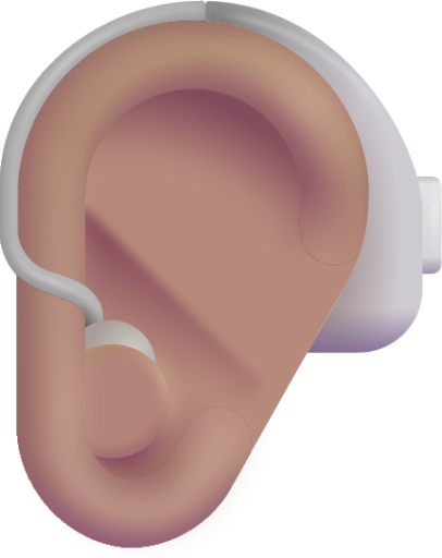 ear with hearing aid medium emoji