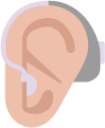 ear with hearing aid medium light emoji