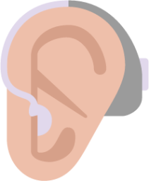 ear with hearing aid medium light emoji