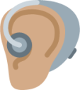 ear with hearing aid: medium skin tone emoji