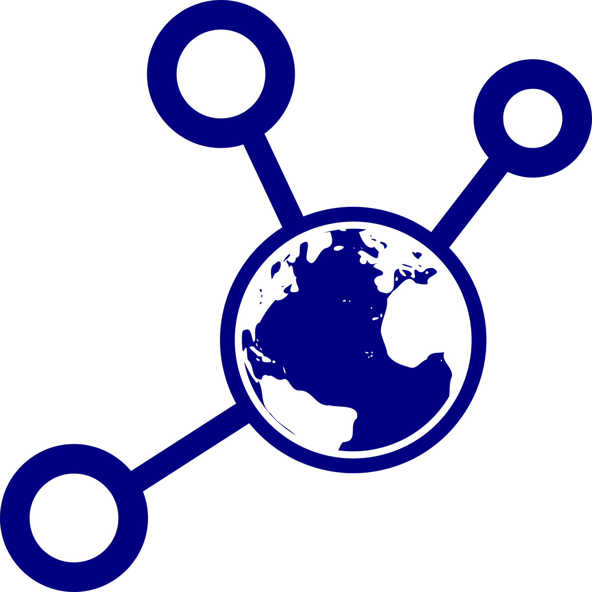 earth network outline icon