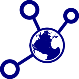 earth network outline icon