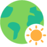 earth sun icon