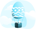 Easter balloon illustration