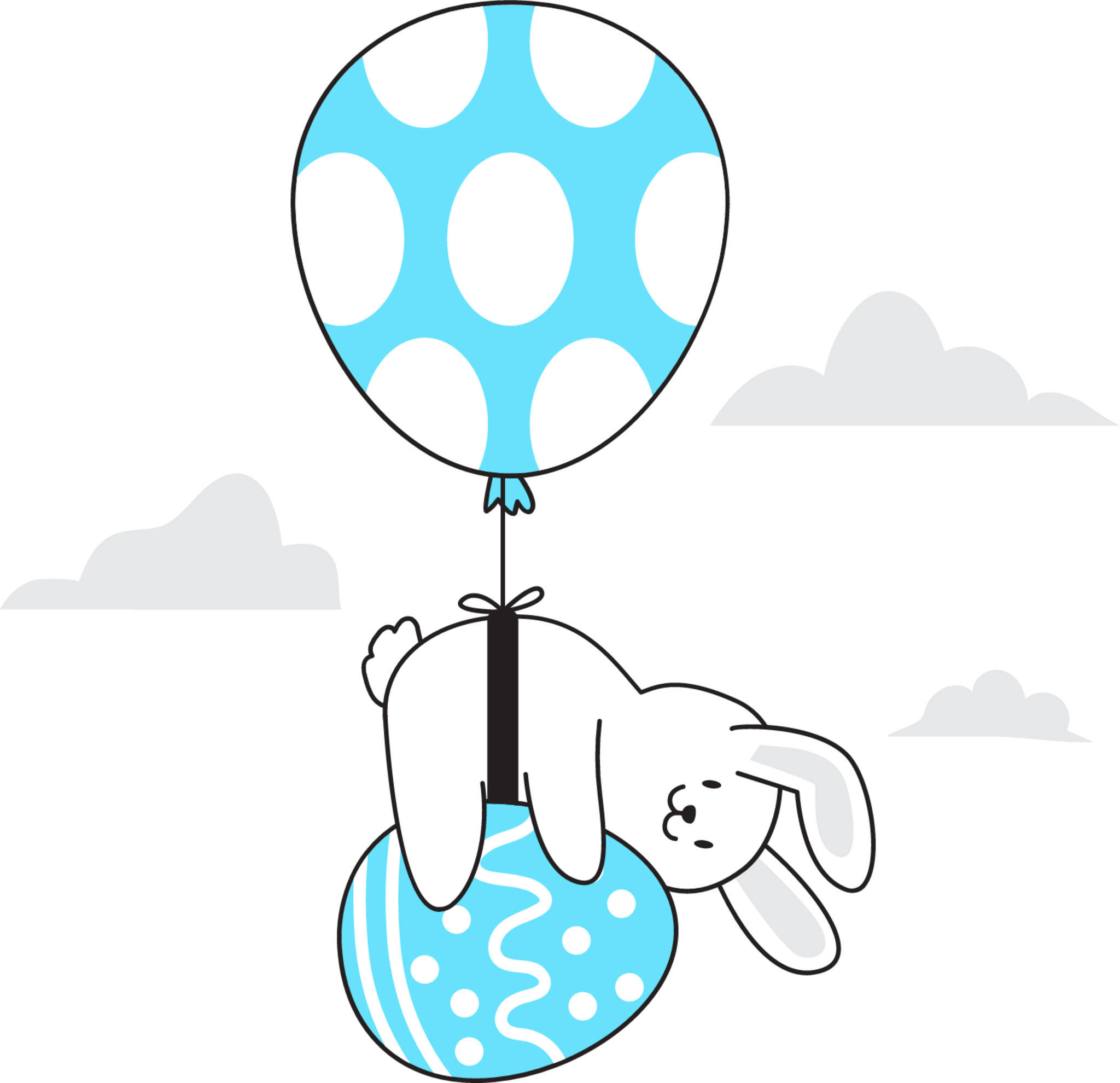 Easter balloon illustration