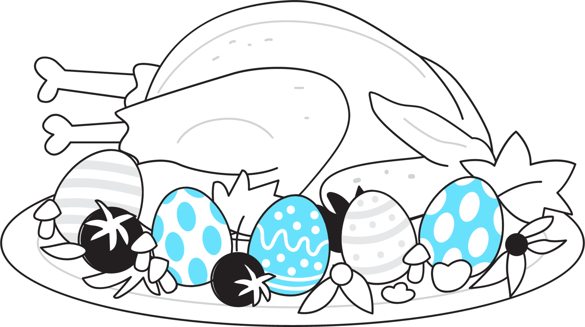 Easter meal illustration