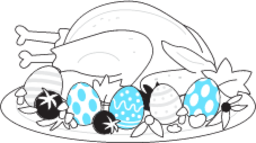 Easter meal illustration