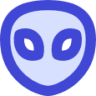 ecology science alien extraterristerial life form space universe head icon
