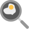 egg frying in a pan icon