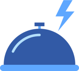 electric food blue icon
