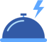 electric food blue icon