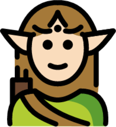 elf: light skin tone emoji
