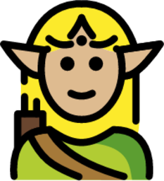 elf: medium-light skin tone emoji