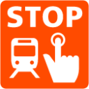 emergency train stop button icon