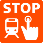 emergency train stop button icon