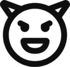 emoji devil laugh icon