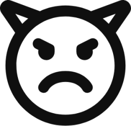 emoji devil sad icon