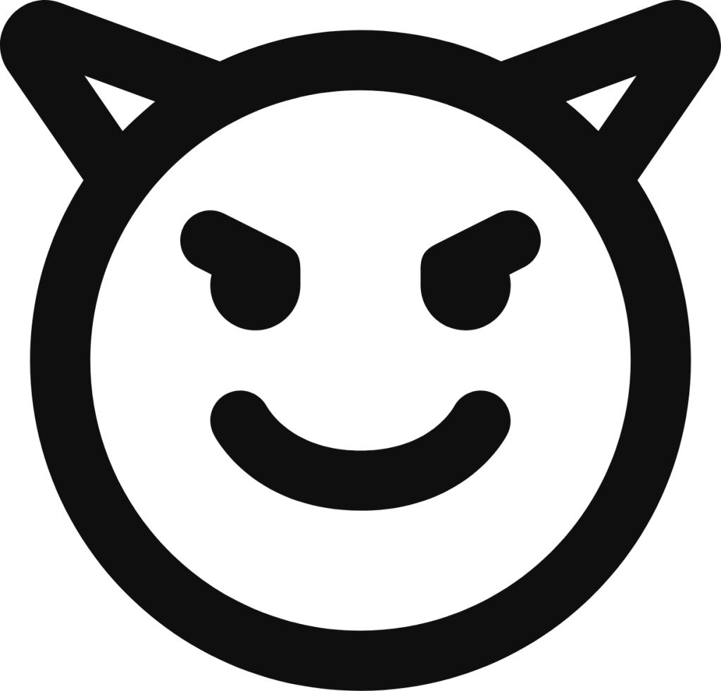 emoji devil smile icon
