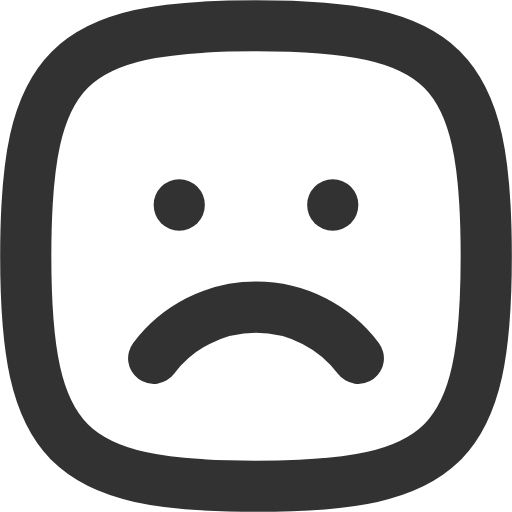 emoji sad square icon