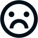 emotion unhappy line icon