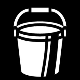 empty metal bucket handle icon