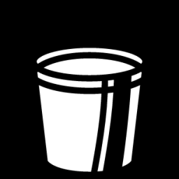 empty metal bucket icon