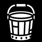 empty wood bucket handle icon