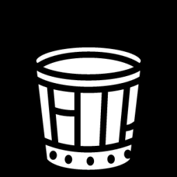 empty wood bucket icon