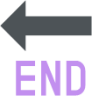 end with leftwards arrow above emoji