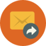 envelope email forward orange yellow icon
