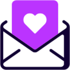 envelope heart icon