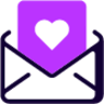 envelope heart icon