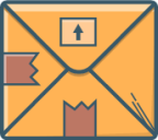 envelope orange illustration