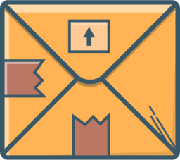 envelope orange illustration