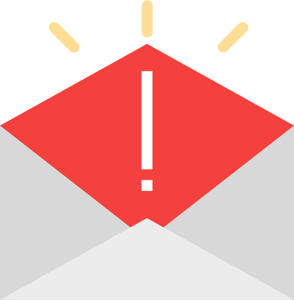 envelope warn icon