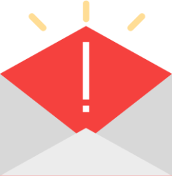 envelope warn icon