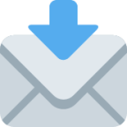 envelope with downwards arrow above emoji